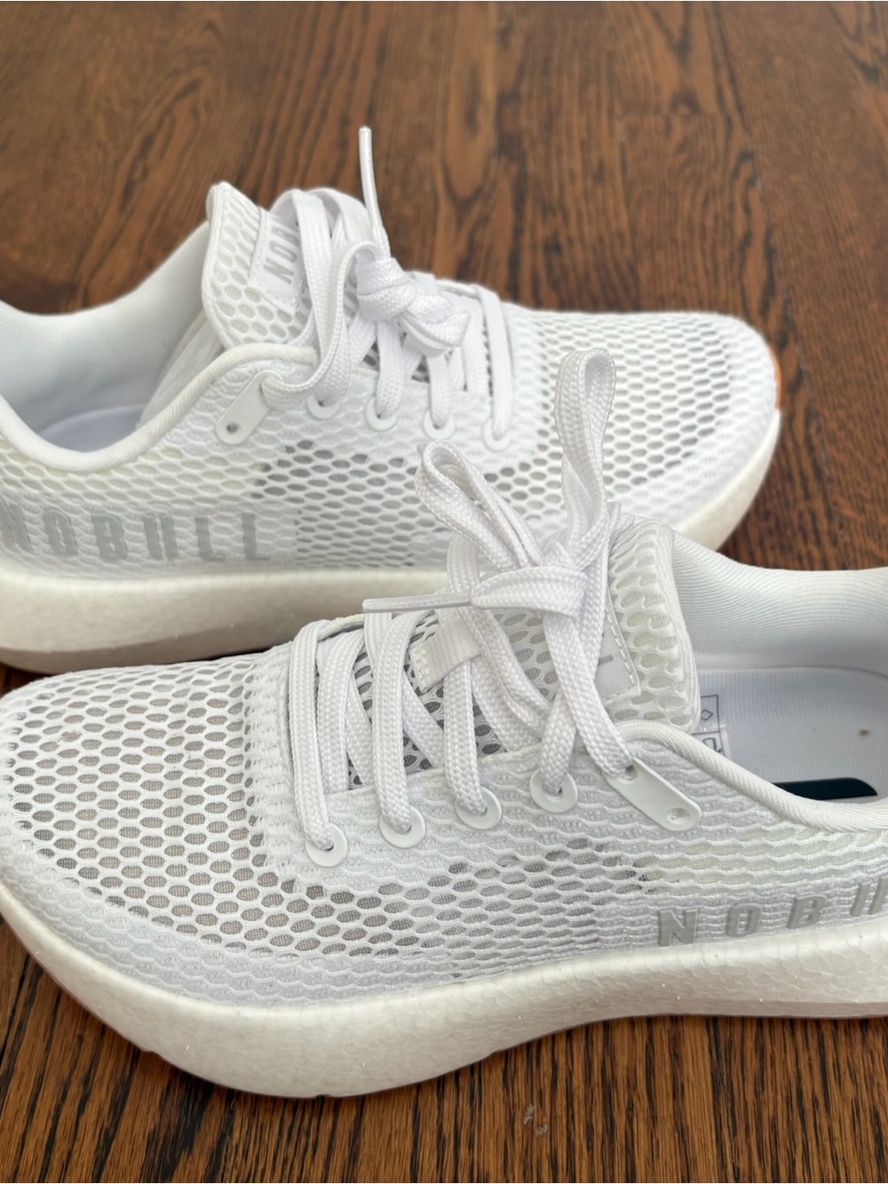 NOBULL White Mesh Sneakers with Gum Toe - Picture 2 of 4